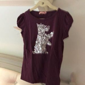 Kids girls juicy couture sequin T-shirt size 8